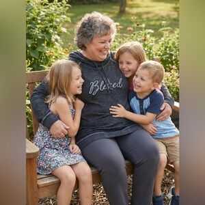 Lane Bryant Charcoal Blessed Hoodie